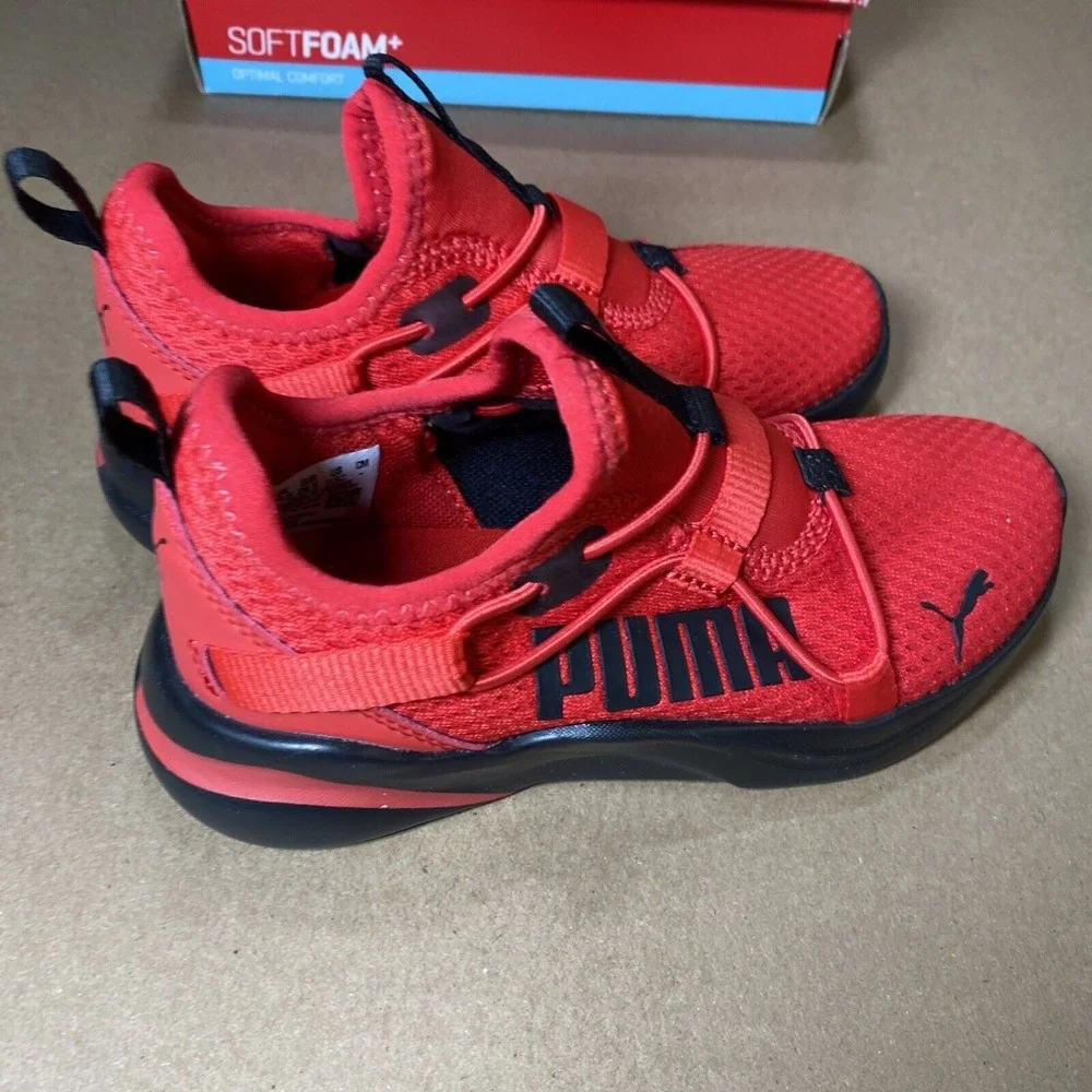 PUMA Kids' Rift Slip On Sneaker Size 11.5C High‎ Risk Red - Puma Black NIB